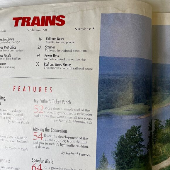 Trains Magazine August 2000 Vol 60 No 8 Railroad Enthusiast Book Railfan Paradis - Picture 6 of 11